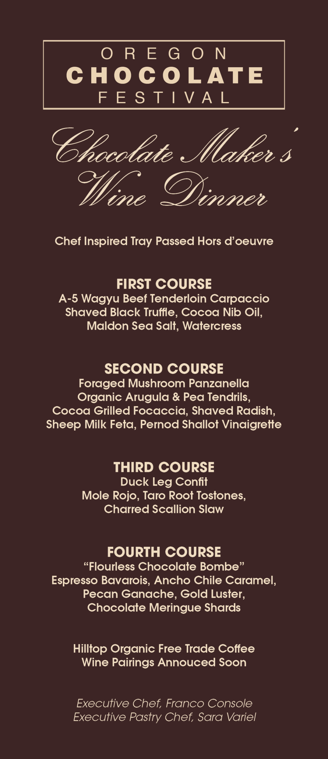Chocolate Makers Wine Dinner Menu 2020 web image