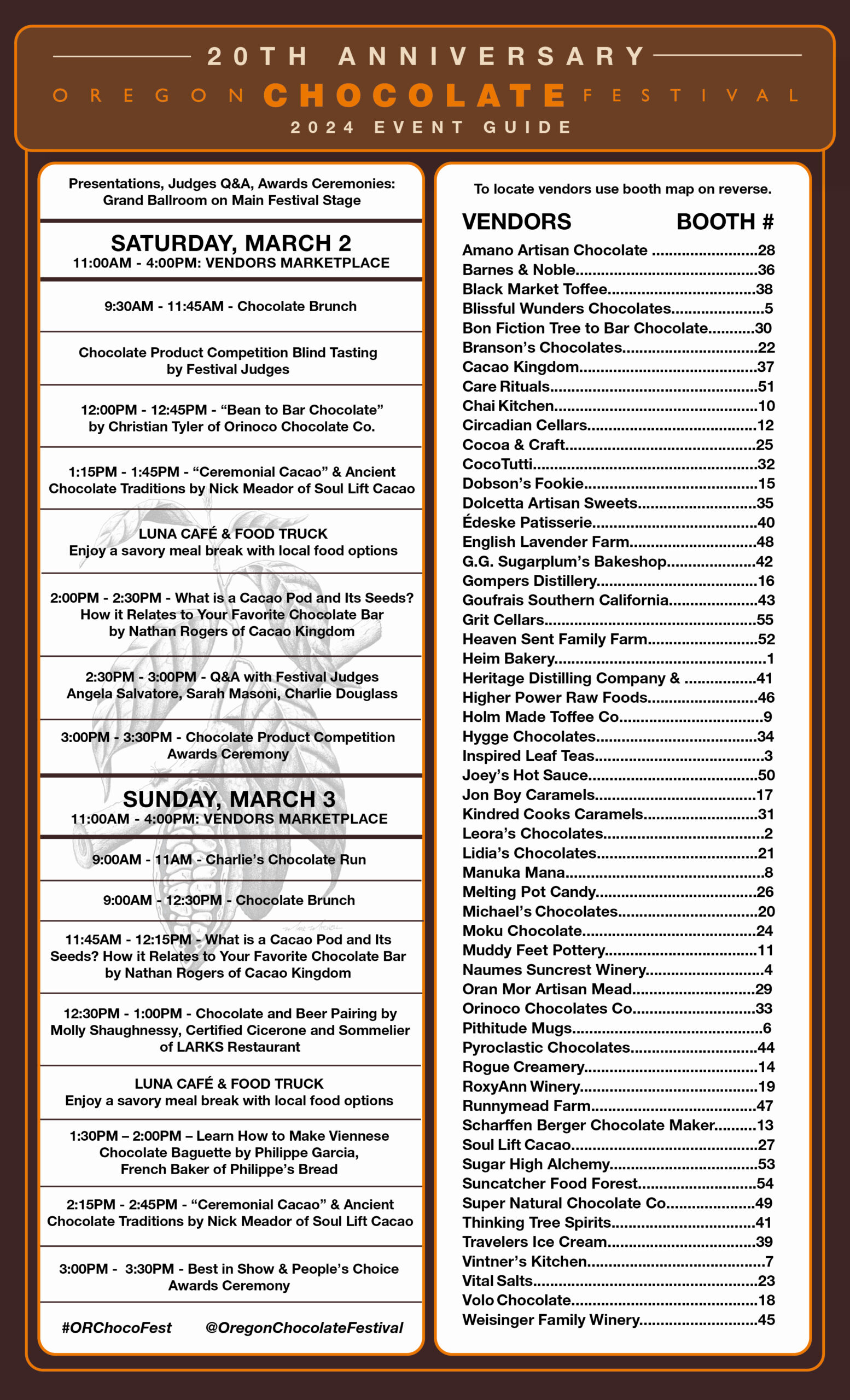 Choco Event Guide 8.5x14 2024 font